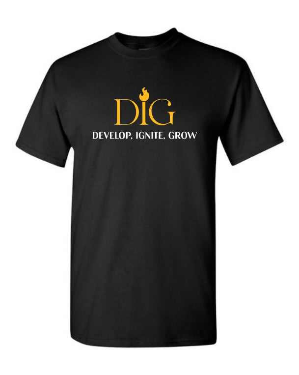 Black T-shirt w/Yellow Gold