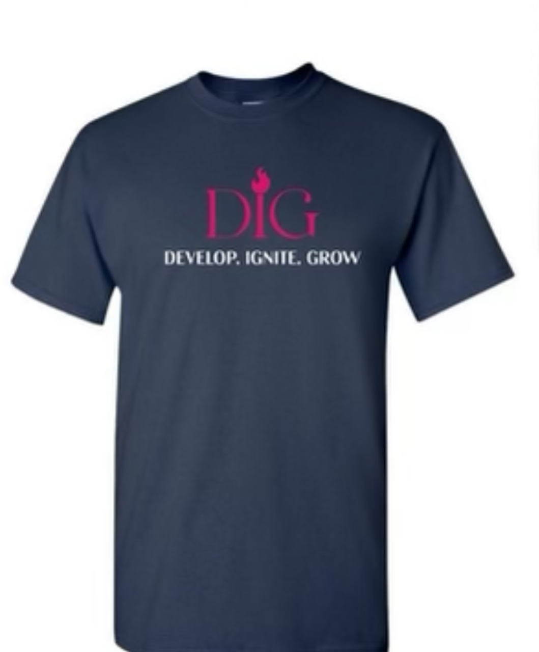 Adult Navy-Blue D. I. G. T-Shirt