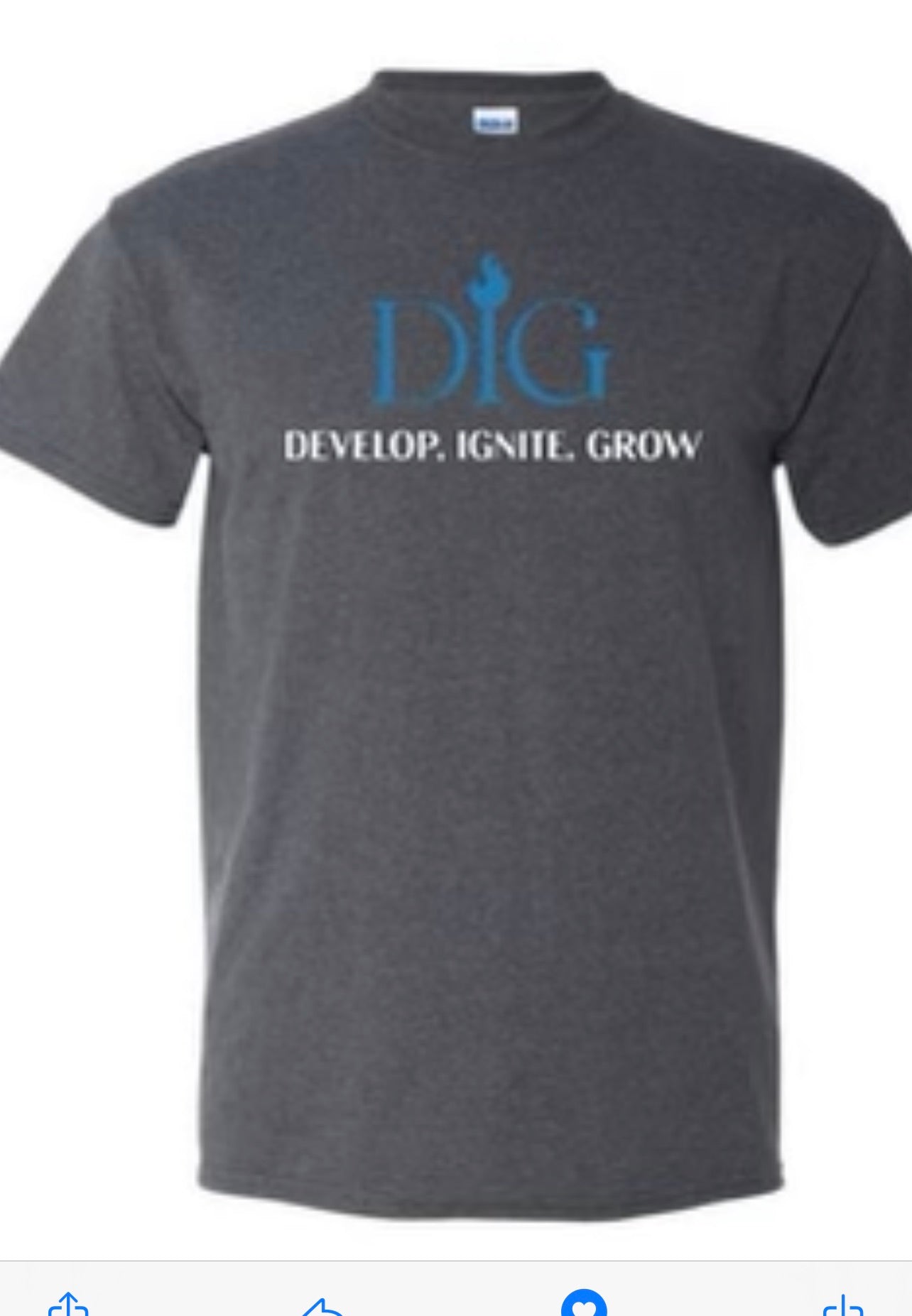 Adult Gray D. I. G. T-shirt